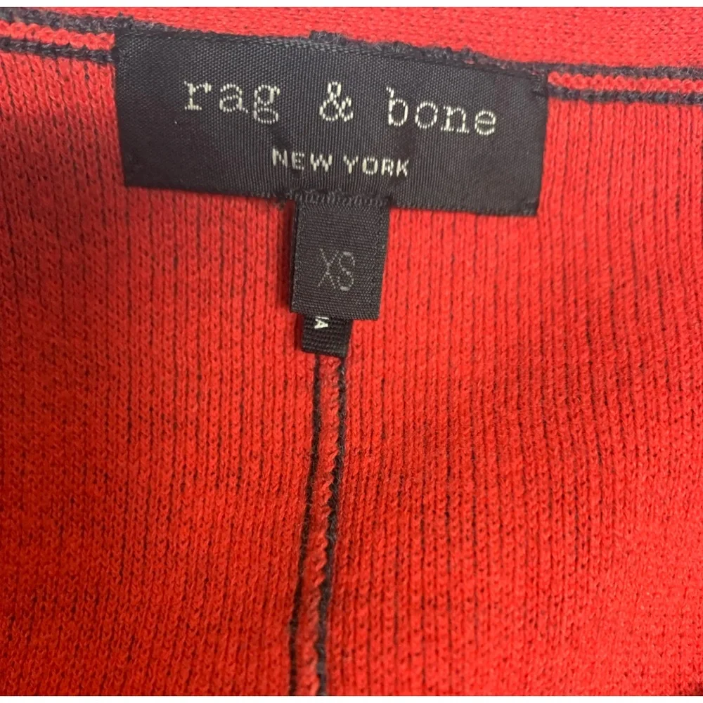 Rag & Bone Merino Wool Charcoal Red Knit Fitted Dress Size XS - Picture 3 of 6